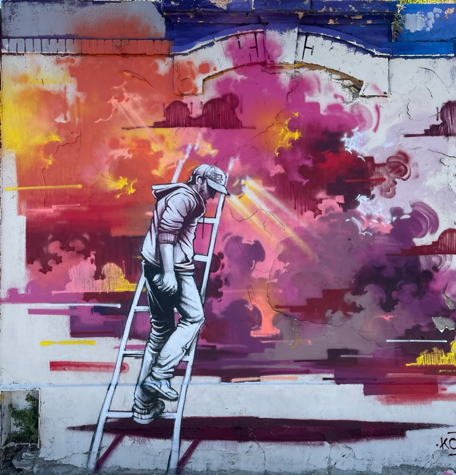 Sunset on the ladder