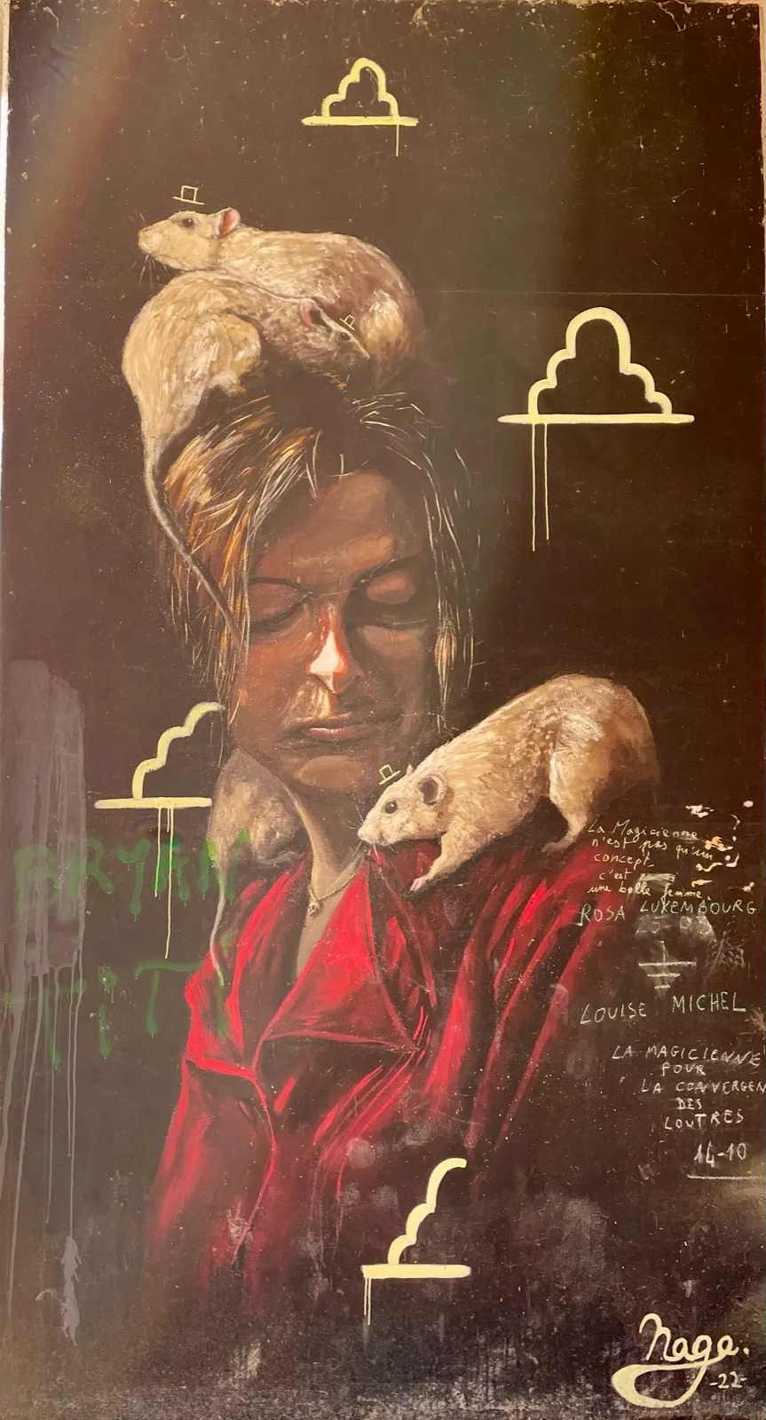 Woman and rats